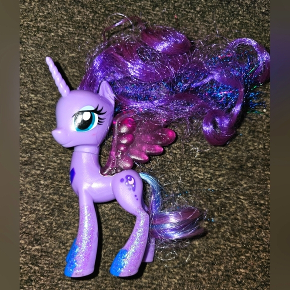 My Little Pony PRINCESS LUNA Brushable Glitter Hair 4" Figure 2016 Hasbro - Picture 1 of 4